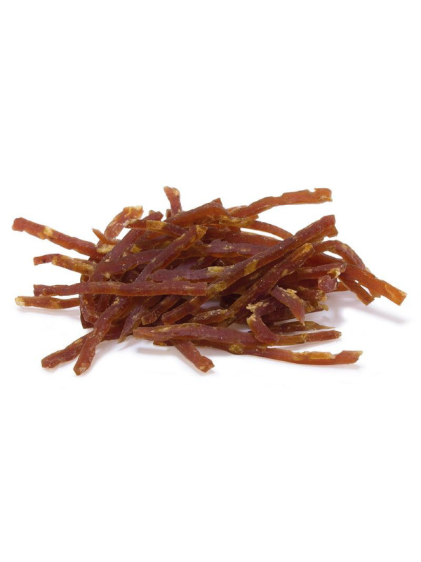 Tiras de pato y camarones